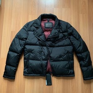 Massimo Dutti dark brown puffer  jacket